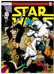 An homage to Howard Chaykin’s cover of Marvel’s original Star Wars #2